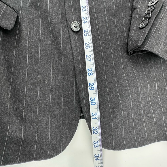 Jos A Bank Clothiers Men's‎ 40S Gray Herringbone Wool Tweed 3 Button Blazer - Picture 10 of 14